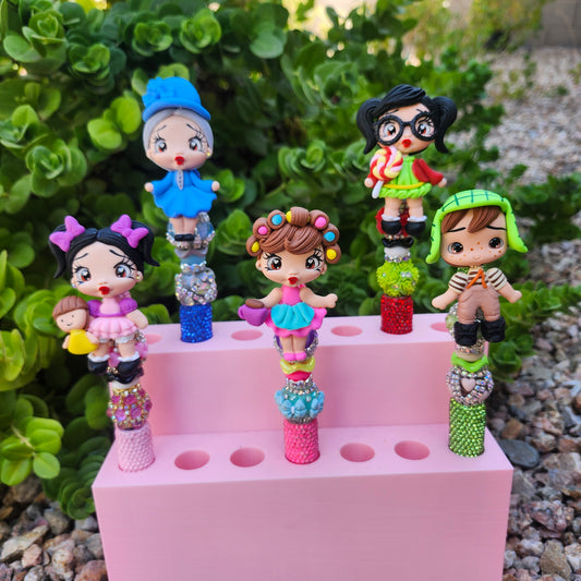 Clay Doll Pen (Beads and Pen Color Will Vary)